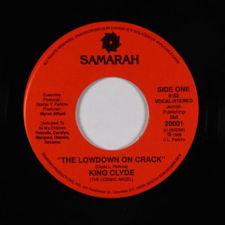 Random Rap Electro 45 - King Clyde - The Lowdown On Crack - Samarah - Vg,  Mp3