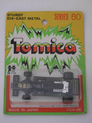 Tomica Series 60 Lotus 78 Ford G.  J.  Coles Australia 1/59 Scale Carded