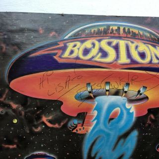 Boston - Self Titled’ 1974 1st Press PE 34188 RARE EX LP RARE Autograph BRAD DELP 2
