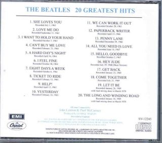 BEATLES 20 Greatest Hits CD 2