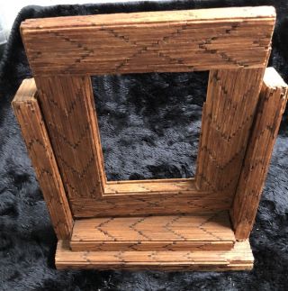 Older Tramp/prison Art Matchstick Adjustable/double Sided Frame - Mirror,  Photo