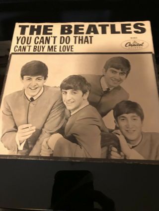 The Beatles/ Can ' t buy me love Picture sleeve  w/ 45 - PS vg, 3