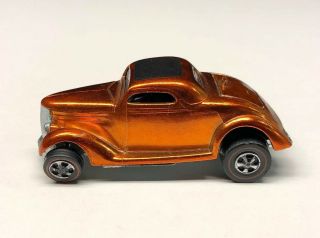 Hot Wheels Redline 1968 Classic ‘36 Ford Coupe Metallic Orange Black Interior