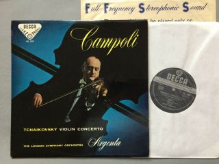 Sxl 2029 Ed1 Wbg Argenta Campoli Tchaikovsky Violin Concerto Uk Lp Nm