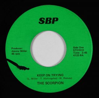Sweet Soul/funk 45 - The Scorpion - Keep On Trying - Sbp - Vg,  Mp3 - Rare