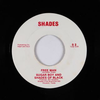 Northern Soul/funk 45 - Sugar Boy & Shades Of Black - Man - Vg,  Mp3 Rare