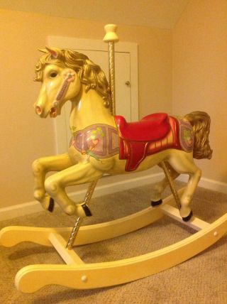 S & S Woodcarvers 1984 Of California Carousel Rocking Horse