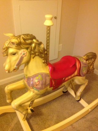 S & S Woodcarvers 1984 of California Carousel Rocking Horse 2