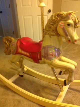 S & S Woodcarvers 1984 of California Carousel Rocking Horse 4