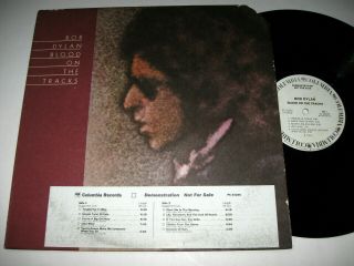 Bob Dylan Blood On The Tracks 1974 White Label Promo Lp Columbia Pc 33235 Wlp Nm