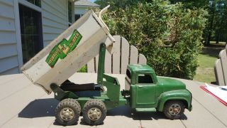 Antique Vintage Buddy L Hydraulic Dump Truck Piece Heavy