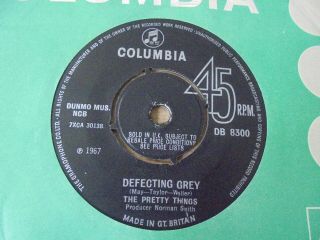 The Pretty Things - Defecting Grey C/w Mr.  Evasion 1967 Uk 45 Columbia Psych