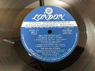 THE ROLLING STONES GET YER LONDON LAX 1015 OBI STEREO JAPAN LP 5