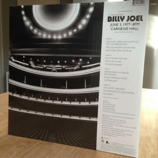 BILLY JOEL LIVE AT CARNEGIE HALL 1977 RARE 2 x VINYL LP RSD 2019 & 3