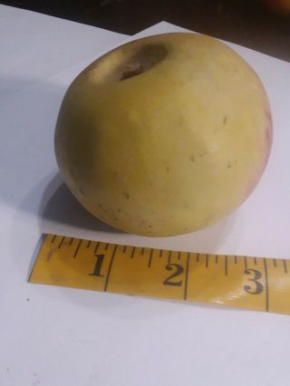Early Antique Italian Alabaster Stone Fruit Marble Yellow Delicious Stone Apple
