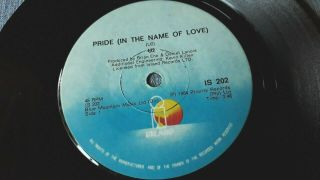 U2,  Monster Rare Zimbabwe Pressing,  Pride (in The Name Of Love),  Is 202,  Nr