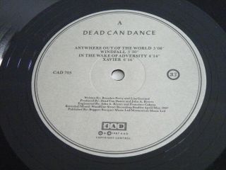 DEAD CAN DANCE ' WITHIN THE REALM OF A DYING SUN ' LP UK 4AD 1987 GREY INNER 4