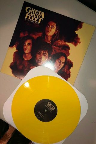 Greta Van Fleet Limited Edition Yellow Color Vinyl Black Smoke Rising Not Rsd