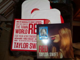 Taylor Swift Red Special Nashville Promo Red Vinyl With Slip Cover And Tour Pass