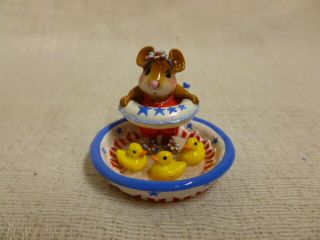 Wee Forest Folk Ducky Dip Special Edition M - 278a Mouse July 4th Retired