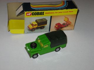 Corgi Toys No.  438 Land - Rover Green W/ Dark Green Canopy Mib Old Stock
