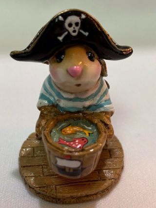 Wee Forest Folk Special Smee Pirate with Pirate Ship and Fish 3