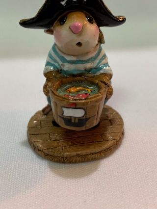 Wee Forest Folk Special Smee Pirate with Pirate Ship and Fish 4