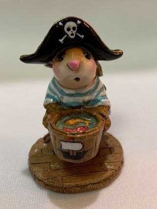 Wee Forest Folk Special Smee Pirate with Pirate Ship and Fish 5