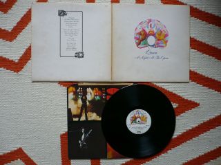 Queen A Night At The Opera Vinyl Uk 1975 2/3 Blairs Cut Trident Emboss Cover Lp