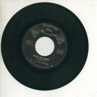 E.  J.  & The Echoes 45 Rpm Record If You Just Love Me / Treat Me Right Soul R&b