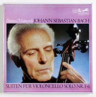 Enrico Mainardi J.  S.  Bach Cello Solo Suites Eurodisc Stereo 76069 Xk 4 Lp Box