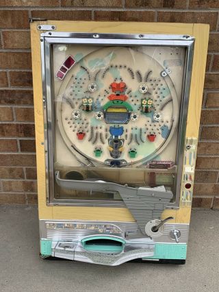 Pachinko Machine Vintage With Case If Playyng Balls With Japanese Writing