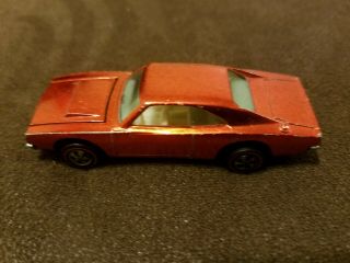 1969 Hot Wheels Redline Custom Dodge Charger Red 3
