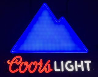 Coors Light Rockies Motion Led Opti Neon Logo Beer Sign 24x24” Brand