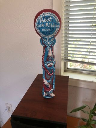 Pabst Blue Ribbon Beer Tap Handle Rare Figural Pabst Octopus Beer Tap Handle 2