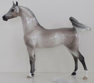 Peter Stone Horse - Ewan - Ooak - Dappled Rose Grey Arabian Mare By S.  Leisure