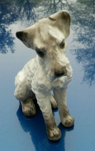 Rare Edelstein Bavaria Kunst - Abteilung Kunstabteilung Schnauzer Dog Figurine