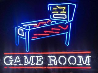 [ship From Usa] 24 " X24 " Huge Pinball Machine Game Room Beer Bar Neon Sign Light