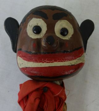 Folk Art Carved Wood & Painted Hand Puppet Ca.  1900 3