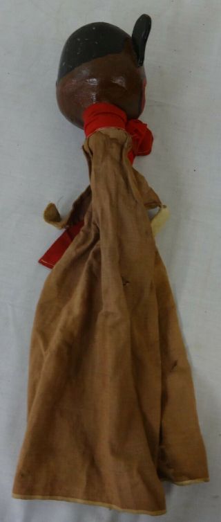 Folk Art Carved Wood & Painted Hand Puppet Ca.  1900 4