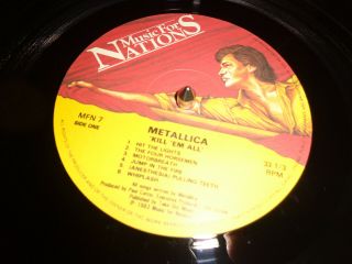 Metallica ‎– Kill ' Em All.  org,  1983.  MFN.  in.  very rare 5