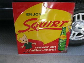 1959 Vintage Squirt Soda Tin Sign