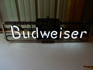 Rare Vintage 1930 ' s Budweiser Beer Neon Lighted Sign Anheuser - Busch St Louis 7