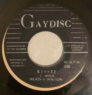 Higgs & Wilson - Kisses / Deep In My Heart - Gaydisc (ska 7)