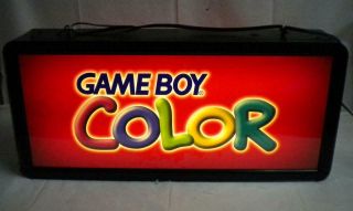 Vintage Retail Nintendo 64 Back Lighted Store Display Sign Gameboy Color 30 " X14 "