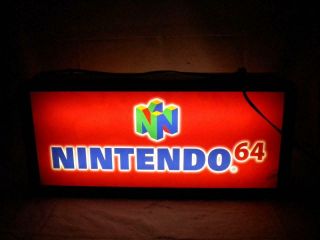 Vintage Retail NINTENDO 64 Back Lighted Store Display Sign GameBoy Color 30 