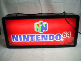 Vintage Retail NINTENDO 64 Back Lighted Store Display Sign GameBoy Color 30 
