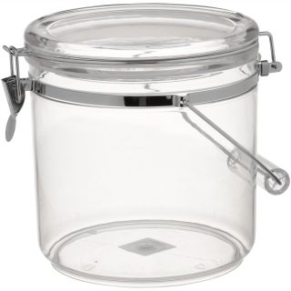 Mainstays Metal Latch Jar Food Storage Snacks Container Kitchen Round Clear Lid