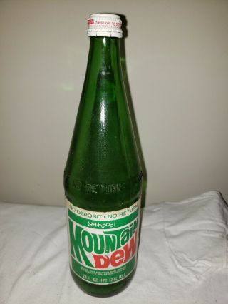 Vintage 28 Oz Mountain Dew Soda Bottle Soda Bottle