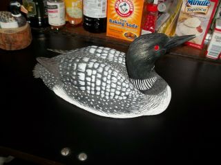 1997 Carved Hand Painted Loon Marked " A " 